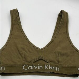 Calvin Klein Green Racerback Bra Medium